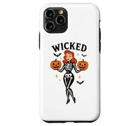 Wicked Skeleton zucca pipistrelli di Halloween Custodia per iPhone 11 Pro