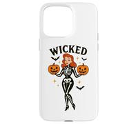 Wicked Skeleton zucca pipistrelli di Halloween Custodia per iPhone 15 Pro Max