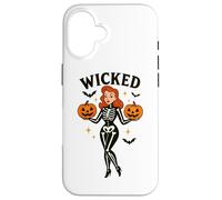 Wicked Skeleton zucca pipistrelli di Halloween Custodia per iPhone 16