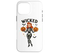 Wicked Skeleton zucca pipistrelli di Halloween Custodia per iPhone 16 Pro Max