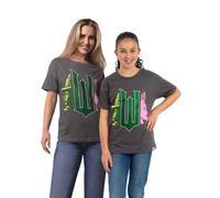 Wicked T-Shirt, Glinda E Elphaba T-Shirt Donna, Top in Cotone da Donna, Maglietta A Maniche Corte, Grigio L