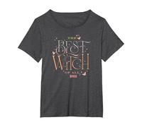 Wicked The Best Witch of all Maglietta, Donna Plus-Size, Grigio Scuro, 4X