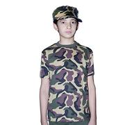 WickedFun®, maglietta mimetica militare per bambini e ragazzi, età 5-13 anni T-shirt dell'esercito 5-6 Anni