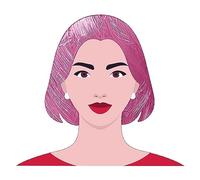 WickedFun® Parrucca corta da donna con taglio a caschetto, per tutti i giorni, feste, cosplay, costume da donna (rosa Babay)