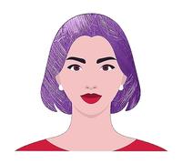 WickedFun® Parrucca corta da donna, taglio a caschetto, per tutti i giorni, feste, cosplay, costume da donna (viola)
