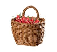 Wicker Basket - Storage Sneakers | Flower Basket | Kitchen Wall Mount, Ginger Garlic, Large Capacity Container Tool For Gardens, Wall Storage, Mount For Kitchen