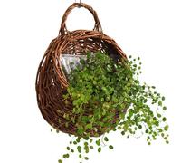 Wicker Baskets For Wall - Handmade Natural Rattan Planter,Wall Basket Decor,for Wedding Kitchen Nursery Home Garden Bedroom Liv-ing Room -Plant Farmh-ouse I-or