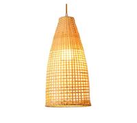 Wicker Lamp Chinese Pendant Lights Rustic Style Bedroom Chandeliers Rattan Hanging Hand-Woven Light Fixture for Kitchen Living Room