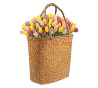 Wickers Handbag - Summer Beach Tote Bag, Portable Boho Woven Basket | 38x26x11cm | Wicker Handbag - Summer Beach Straw Tote Bag With Handle For Picnic, Shopping, Vacation, Family Gathering