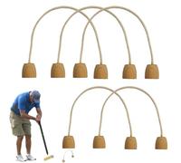 Wicket da croquet in corda di cotone - Set giocatori da 5 pezzi | Bastoni da 7,08x5,9 pollici Gioco da cortile per interni ad alta resistenza per divertimento in famiglia Attività sociale Allenamento