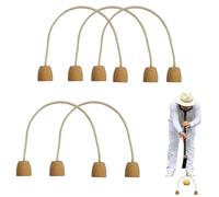 Wickets - Set di 5 bastoncini in corda di cotone da 17,8 x 15 cm, set da 5 pezzi in legno morbido, per giocatori di gioco , per la famiglia, all'aperto, prato, cortile, 5 pezzi