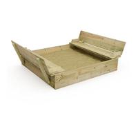WICKEY Sabbiera in legno Flippey 150 x 165 cm con coperchio ribaltabile per bambini in giardino