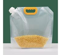 WICKYPRINCE Grain Moisture-Proof Sealed Bag,Reusable 10-Pack Clear Grain Storage Suction Bags, Safe Waterproof Packaging,Stand Up Sealed Odor-Resistant Packaging Bags for Food Storagem (1L)