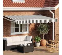 Wicterencia Tenda da sole elettrica estensibile, 3 x 2,5 m, con pannello solare e telecomando, per terrazza, giardino, balcone, protezione dai raggi UV, resistente al vento, pronta per il montaggio