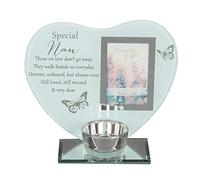 Widdle Gifts Ltd Portacandele in vetro commemorativo con cornice portafoto Nan 9026, taglia unica, bianco