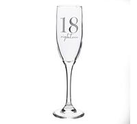 Widdop and Co 18th Birthday Champagne Flute Glass with Silver Detail - 18