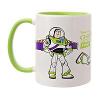 Widdop and Co. - Disney Buzz Lightyear - Toy Story - Tazza in gres smaltato verde/bianco con icone e cattivi - Licenza ufficiale Disney Merchendise (325 ml).
