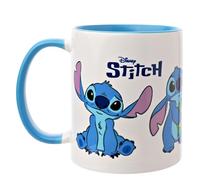 Widdop and Co. - Disney Lilo e Stitch - Tazza "Stitch" - Tazza da tè blu/bianco, tazza in gres smaltato - Licenza ufficiale Disney Merchendise (325 ml).