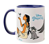 Widdop and Co. - Disney Pocahontas Mug - Tazza viola / bianco per tè e caffè smaltato in gres porcellanato con icone e cattivi - Licenza ufficiale Disney Merchandise (325 ml).