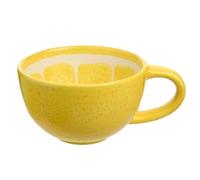 Widdop and Co Hestia - Tazza in ceramica con fetta di limone, per tè, caffè e bevande fredde, 330 ml