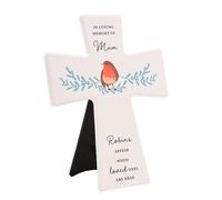 Widdop and Co Targa Croce in Ceramica Memoriale Bianca Mum - TY356