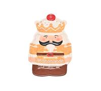Widdop Babbo Natale & Friends piatto natalizio in ceramica con pan di zenzero schiaccianoci - piatto da portata decorativo per snack, biscotti e dolcetti