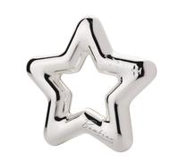 Widdop Bambino - Sonaglio a forma di stella, placcato argento, per baby shower, neo genitori, battesimo, include confezione regalo ed elegante sacchetto grigio