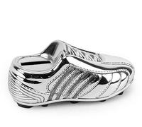 Widdop Bingham - Salvadanaio a forma di scarpa da calcio placcato argento, regalo battesimo