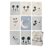 Widdop Disney Mickey Mouse Milestone Cards, set di 24, blu, bianco, oro, 15 x 11 cm