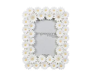 Widdop Impressions - Cornice portafoto a forma di margherita, 10,2 x 15,2 cm
