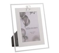 Widdop Milestones - Cornice portafoto per compleanno 18 anni, apertura 15,2 x 10,2 cm, design elegante, regalo per compleanno