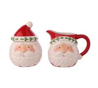 Widdop Santa & Friends - Set zuccheriera e brocca in ceramica nordica - Stoviglie natalizie natalizie con Babbo Natale - idea regalo per lattiera e zuccheriera in ceramica