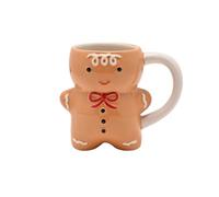 Widdop Santa & Friends Tazza piccola - Simpatico omino di pan di zenzero - Bicchieri natalizi festivi per cioccolata calda - Divertente regalo stagionale