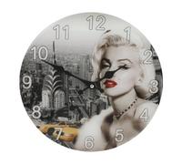 Widdop W9714 - Orologio da Parete in Vetro con Motivo Marylin Monroe, 30 cm
