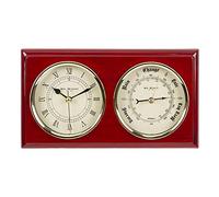 Widdop Wm - Orologio e barometro in legno, con numeri romani, W7930