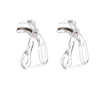 Wide Angle Eyelash Curler with Comb, Gentle Lash Tool | Upgraded Wide Fit Eyelash Shaping Tool with Replacement Pads for Natural Curl and Daily Eye Makeup(White-2Pcs)