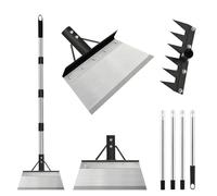 Wide Blade Steel Garden Spade with Reinforced Rivets Ergonomic Design for Hard Soil and Root Cutting Multifunctional Garden Shovel Adjustable Handle