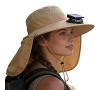 Wide Brim Solar Fan Hat,Hat with Fans Solar Power, Solars Powered USB Rechargeable Cooling cap | Cooling Hats with Fan for Summer Outdoor Beach Fishing Hiking Camping Walking Travel Vacation Business