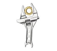 Wide Jaw Adjustable Wrench, 6-75 mm Short Handle Spanner, Ampia apertura Wrench for Home and DIY Repairs, Heavy Duty Steel Material, Hand Tool Accessory, Kitchen Bathroom Sink Pipe Faucet Bicycle