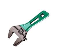 Wide Jaw Wrench - Short Handle Adjustable Pipe System , Heavy Duty Grip Tool Kit , Compact Plumbing Automotive Garage Repair Equipment | Industrial Maintenance Fast Tightening Torque Control Durable