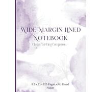 Wide Margin Lined Notebook 8.5 x 11 Classic Ruled Paper for Writing Notes and Schoolwork 125 Pages No Bleed Paper for Students and Professionals
