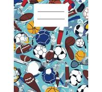 Wide Ruled Composition Book Sports Aesthetic, Diary, Writing Journal Notebook with Lined Paper, Home School Supplies: For K-12, Elementary, Middle, ... • One Subject • 110 Pages (7.5 x 9.25 inches)