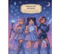 Wide Ruled Composition Notebook: K-Pop Inspired Demon Hunter Journal - Anime Aesthetic for Girls & Teens