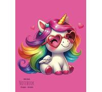 Wide Ruled Notebook: 120 pages 8.5" x 11" Rainbow Unicorn With Wings