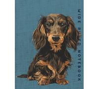 Wide Ruled Notebook: Black and Tan Long Haired Dachshund Dog