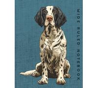 Wide Ruled Notebook: Blue English Setter Dog