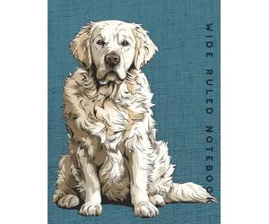 Wide Ruled Notebook: English Cream Golden Retriever Dog