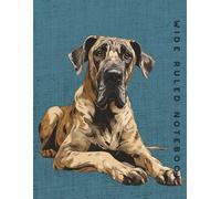 Wide Ruled Notebook: Great Dane Dog