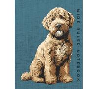 Wide Ruled Notebook: Off White Lagotto Romagnolo Dog