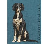 Wide Ruled Notebook: Saluki Dog